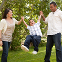 Family walking together